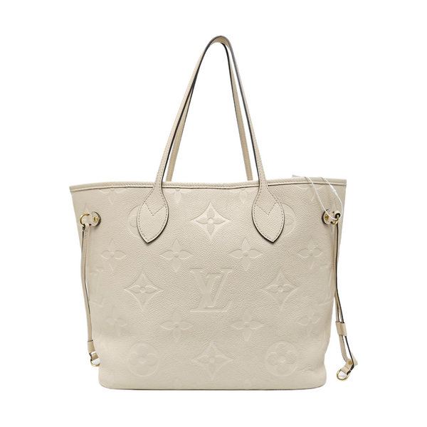 NEVERFULL MM Monogram Calfskin White