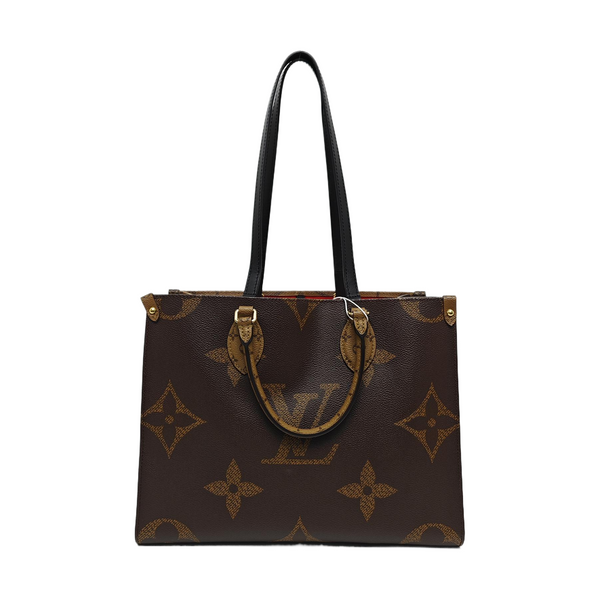 Authenticated pre-owned ONTHEGO MM Monogram Coated Canvas Brown - Tote Bag at Looply