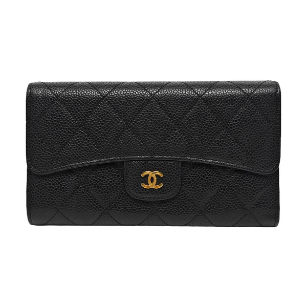 Quilted Grained Calfskin Black