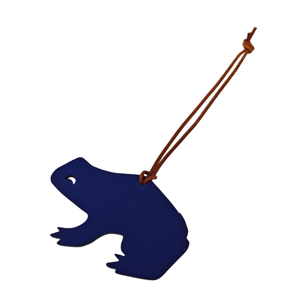 Leather Bag Charm Blue