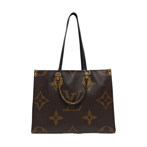 Authenticated pre-owned ONTHEGO MM Monogram Coated Canvas Brown - Tote Bag at Looply