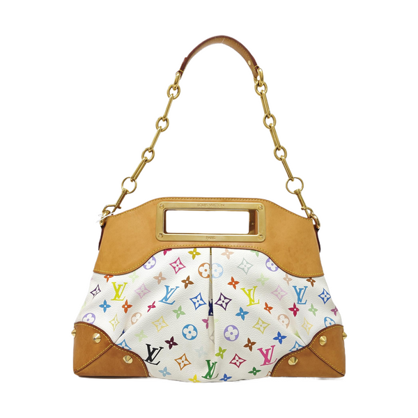 JUDY MM Monogram Coated Canvas White