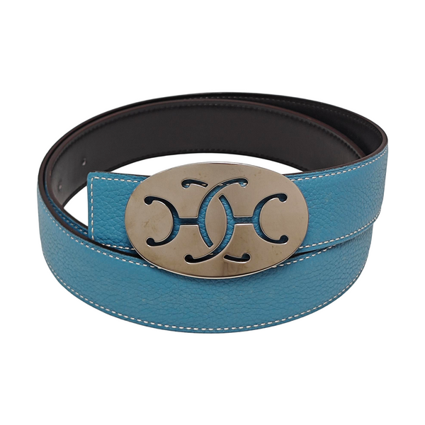 Leather Belt Blue