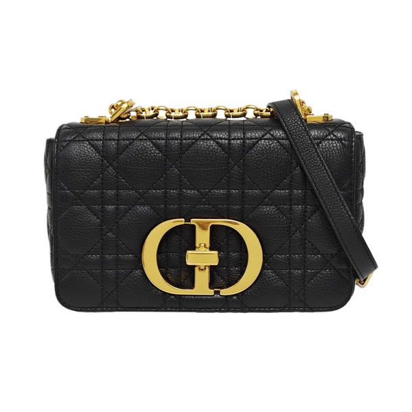 Dior Caro Small Cannage Calfskin Black