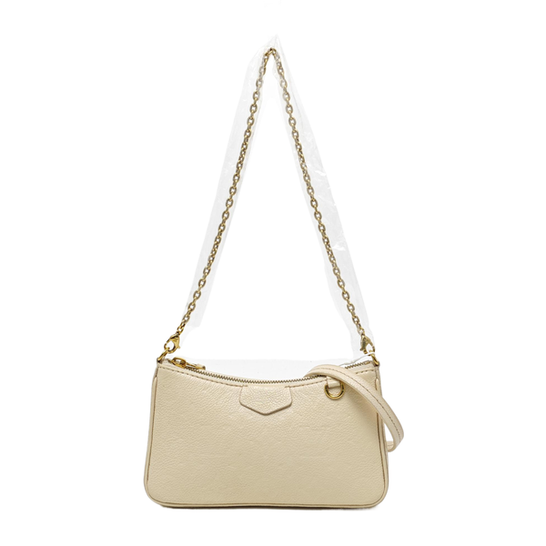 EASY POUCH ON STRAP Calfskin Beige