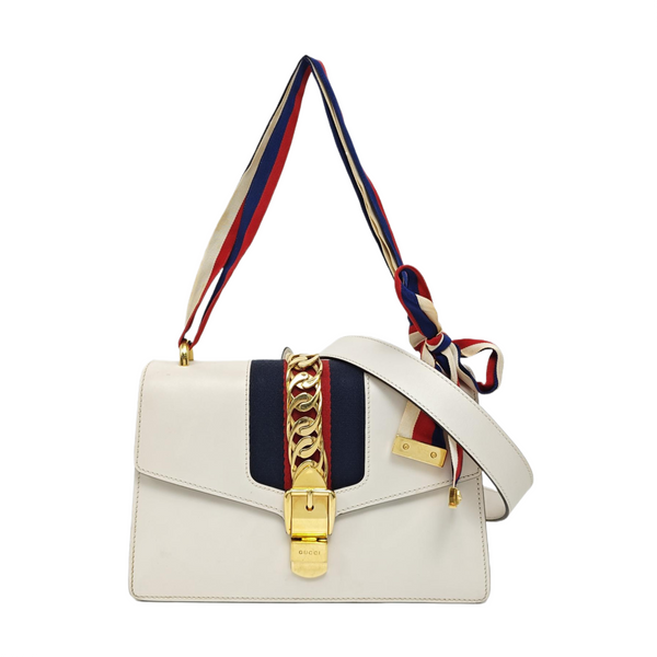 Sylvie Small Calfskin White
