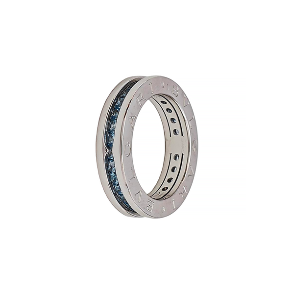 B.ZERO1 18k White Gold Silver Ring EU 49