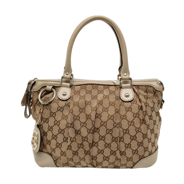 Sukey Monogram Canvas Beige