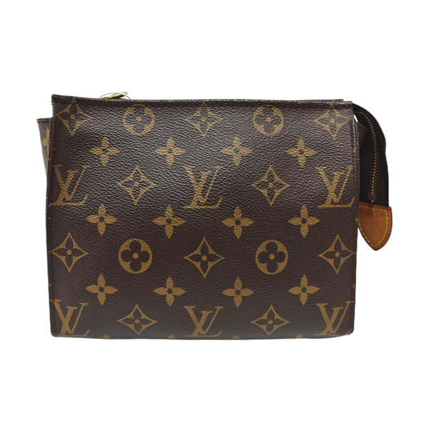 TOILET POCKET 19 Monogram Coated Canvas Brown