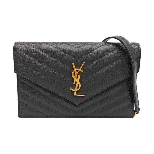 MONOGRAM Chevron Calfskin Gray