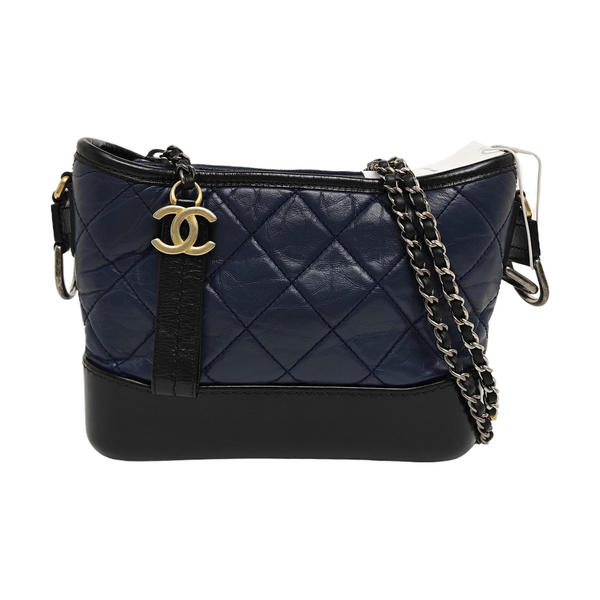Authenticated pre-owned GABRIELLE Quilted Calfskin Blue - Shoulder Bag at Looply