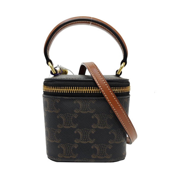 Coated Canvas Shoulder Bag Black