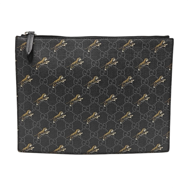 GG Supreme Monogram Coated Canvas Black