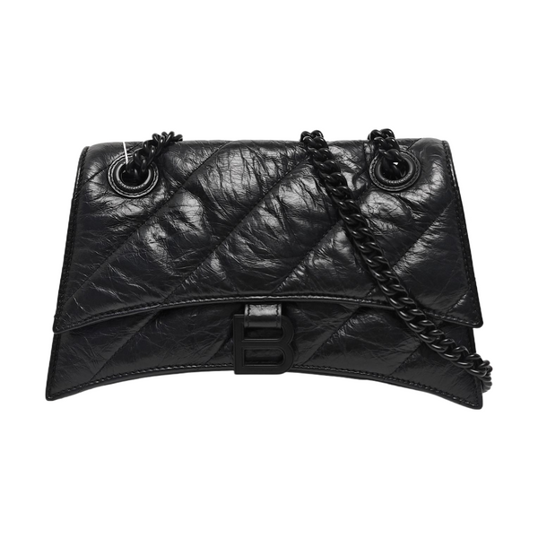 Crush Small Quilted Calfskin Black