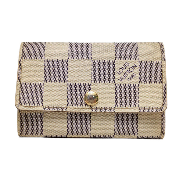 Damier Azur Coated Canvas Key Pouch White