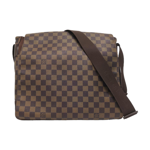 BASTILLE Damier Ebene Coated Canvas Brown