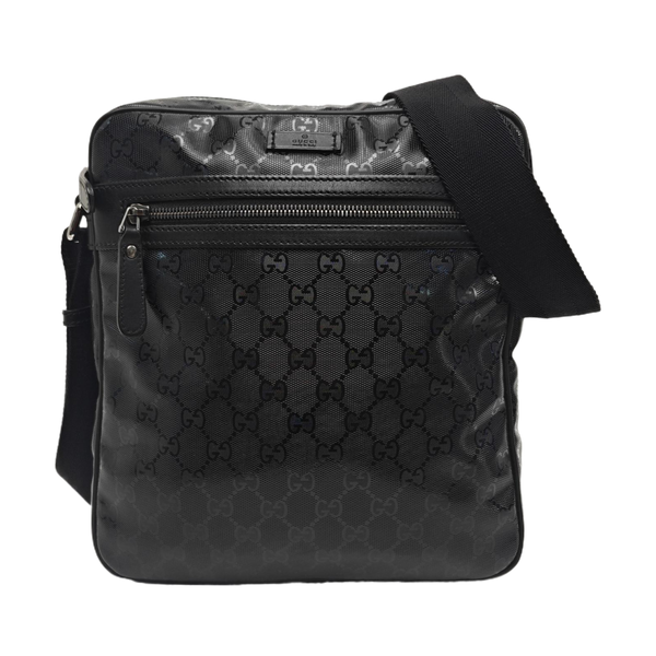 Monogram Coated Canvas Shoulder Bag Black