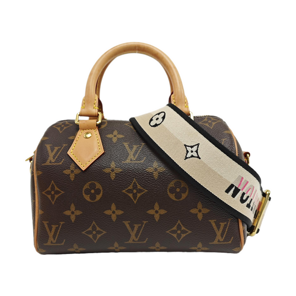 SPEEDY 20 Monogram Coated Canvas Brown