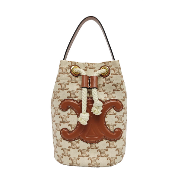 Fabric Bucket Bag Brown