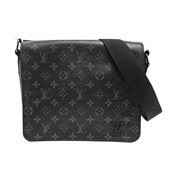 DISTRICT PM Monogram Coated Canvas Black