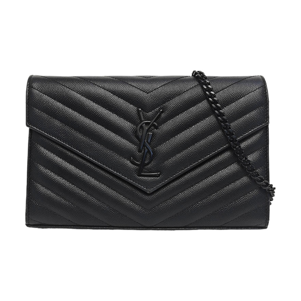 MONOGRAM Medium Chevron Calfskin Black