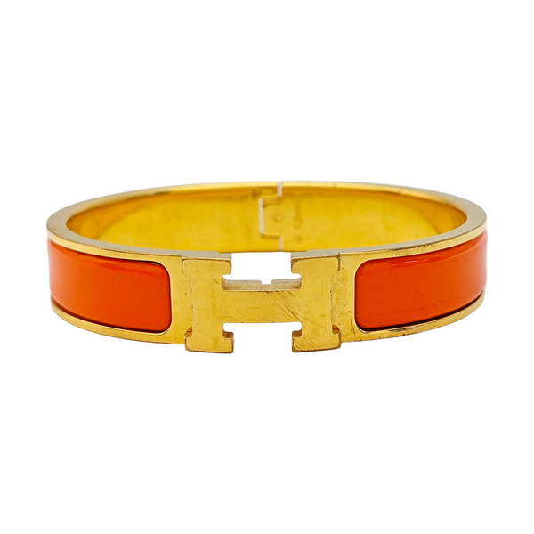 Clic H Metal Orange Bangle