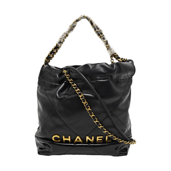 CHANEL 22 Mini Quilted Calfskin Black