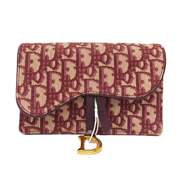 Saddle Mini Oblique Canvas Red