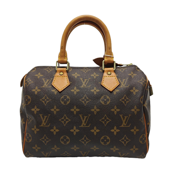 SPEEDY 25 Monogram Coated Canvas Brown