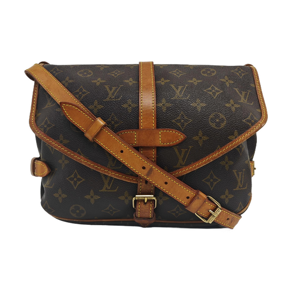 SAUMUR 35 Monogram Coated Canvas Brown