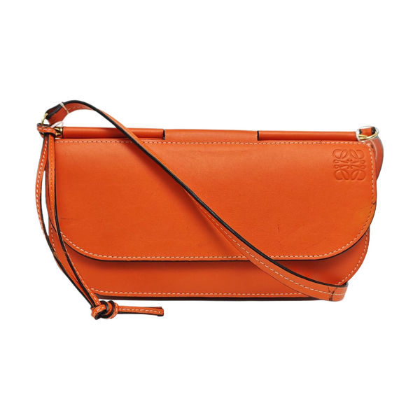 Authenticated pre-owned Gate Calfskin Orange - Shoulder Bag at Looply