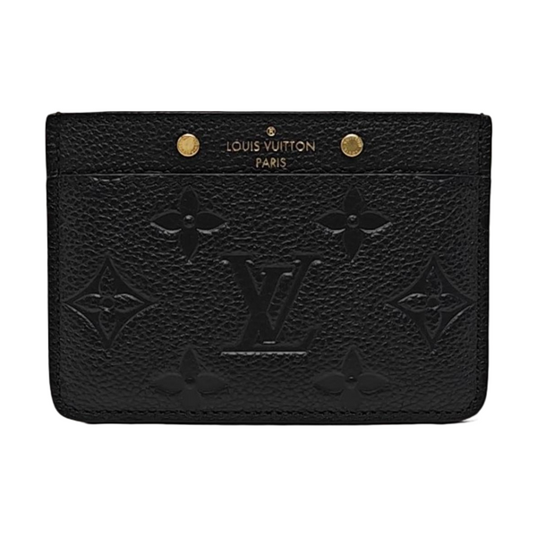 Monogram Calfskin Card Holder Black