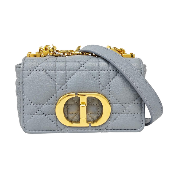 Dior Caro Super Mini Calfskin Blue