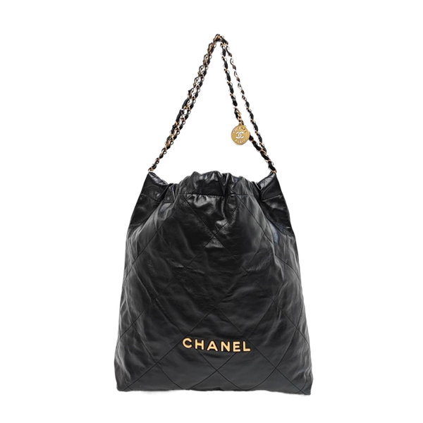 CHANEL 22 Medium Quilted Calfskin Black