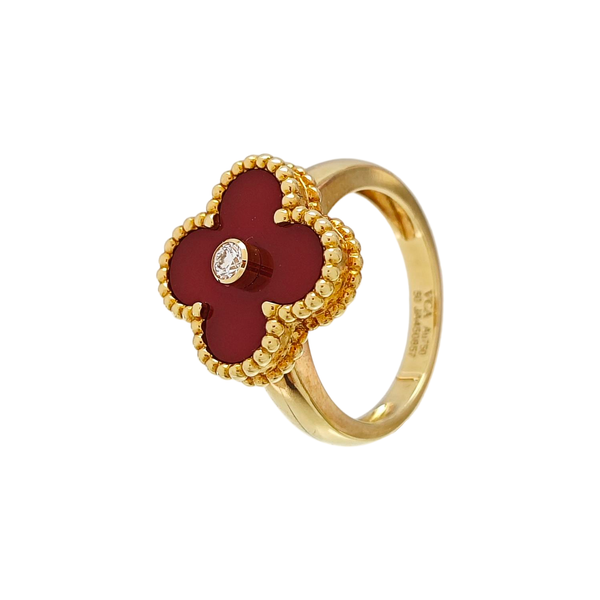 Vintage Alhambra 18k Gold Ring EU 50