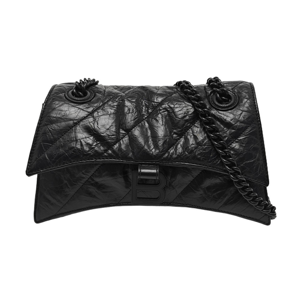 Crush Small Quilted Calfskin Black