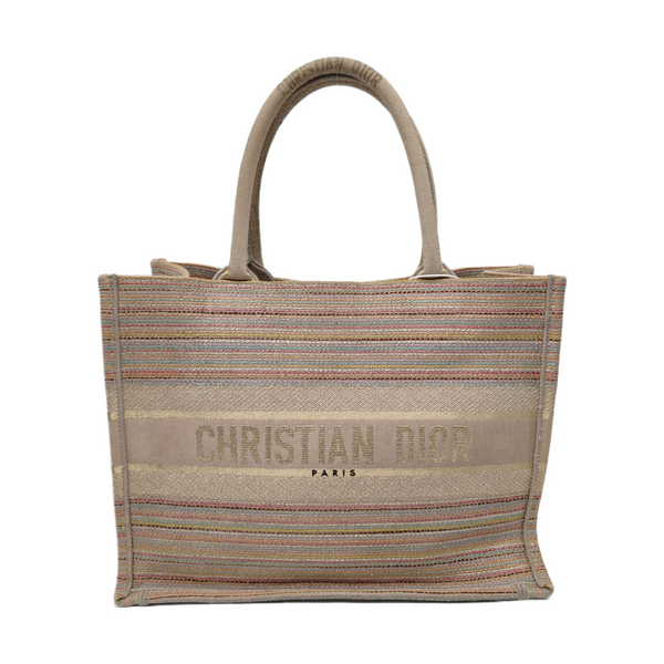 Authenticated pre-owned Book Tote Medium Fabric Beige - Tote Bag at Looply
