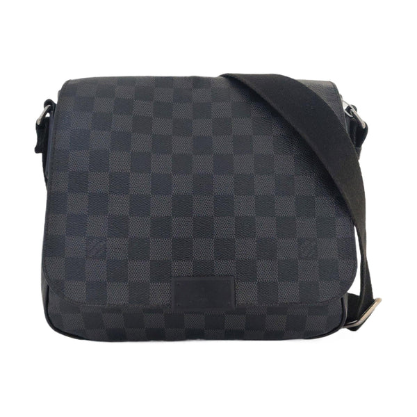 DISTRICT PM Damier Graphite Coated Canvas Gray