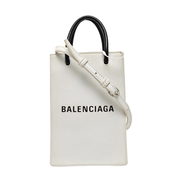 Shopping Bag Calfskin White