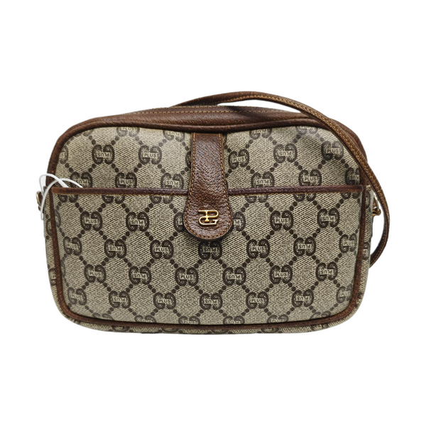 Monogram Coated Canvas Shoulder Bag Brown