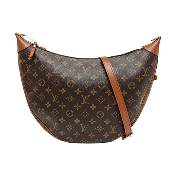 LOOP HOBO Monogram Coated Canvas Brown