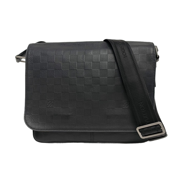 DISTRICT PM Damier Graphite Calfskin Black