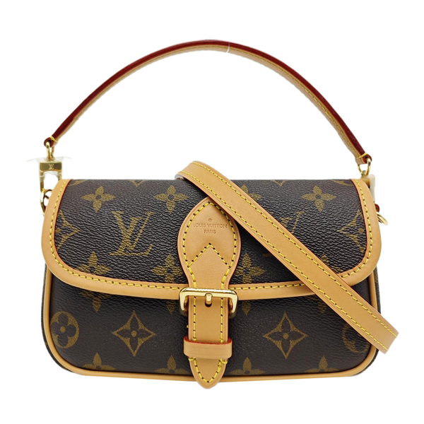 DIANE Nano Monogram Coated Canvas Brown
