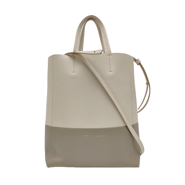 Authenticated pre-owned VERTICAL CABAS Small Calfskin White - Tote Bag at Looply
