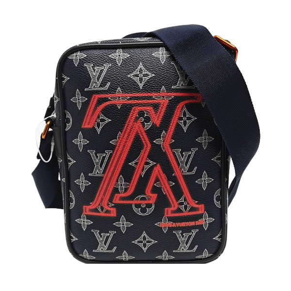 DANUBE PM Monogram Coated Canvas Blue