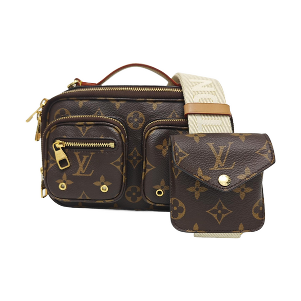 UTILITY Monogram Coated Canvas Brown