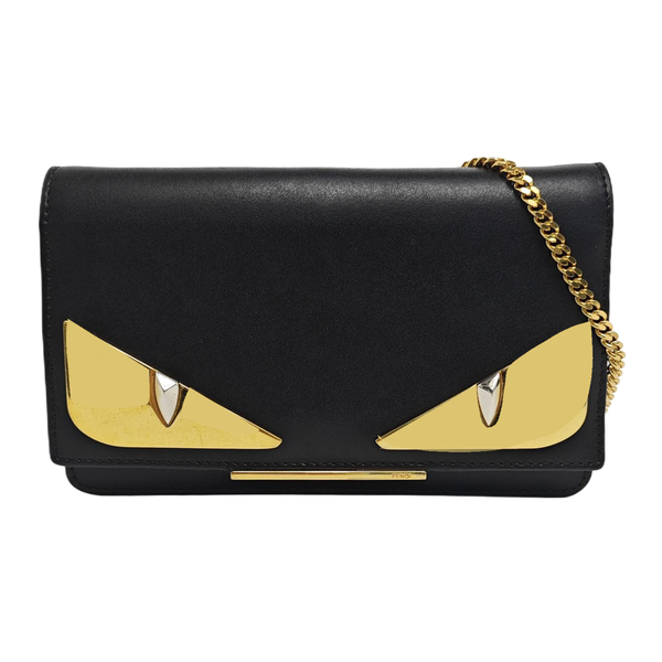 Authenticated pre-owned Monster Calfskin Black - Shoulder Bag at Looply