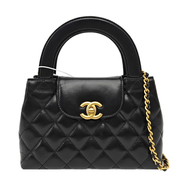 KELLY Mini Quilted Calfskin Black