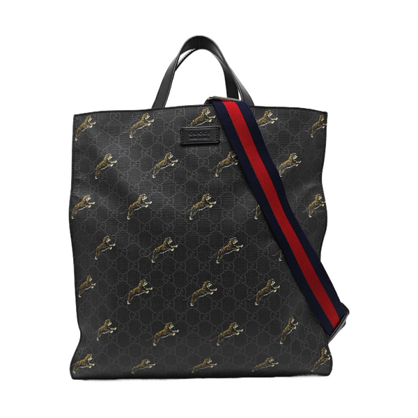GG Supreme Monogram Coated Canvas Black