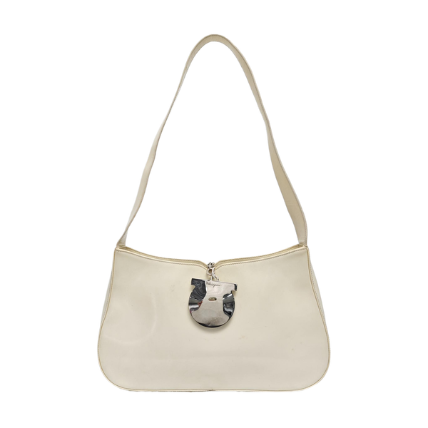 Calfskin Shoulder Bag White